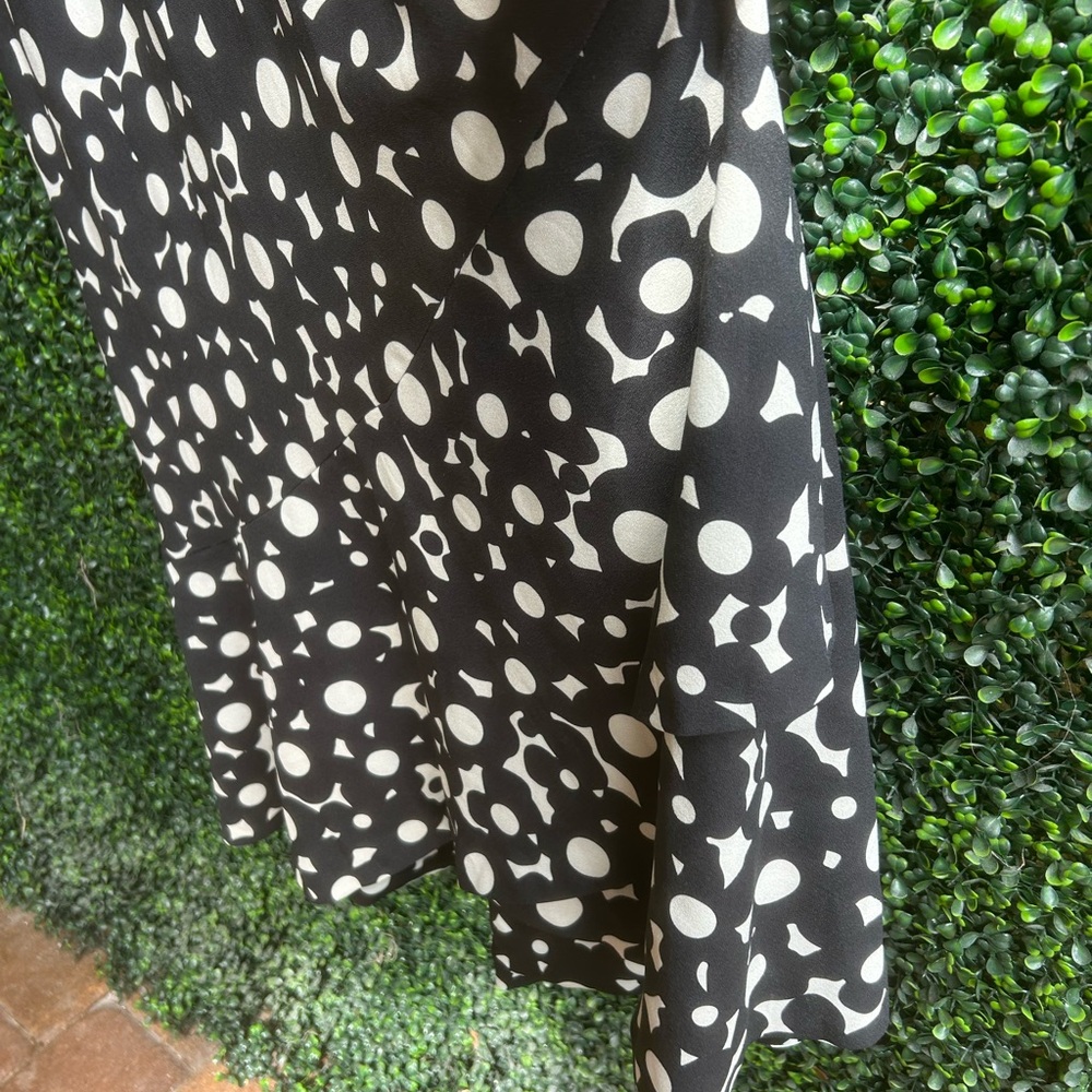 Hutch Black and White Polka Dot Tie-Shoulder Midi Dress - Picture 3 of 4